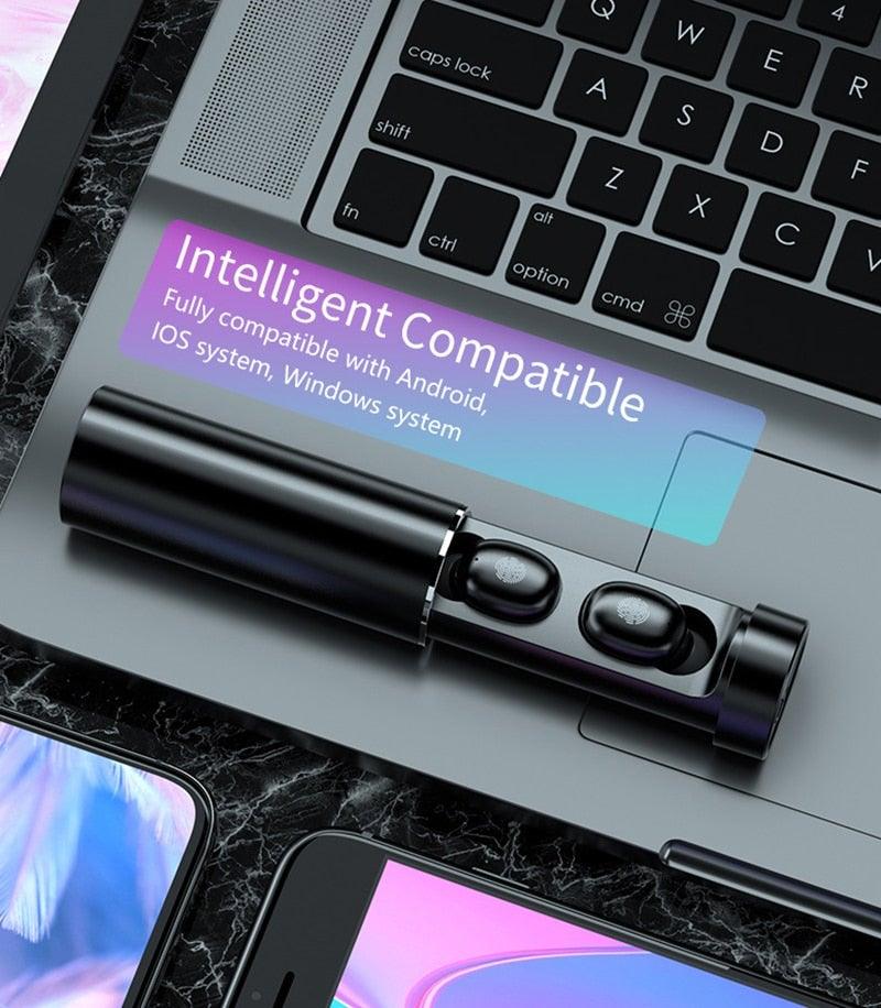 Wireless Bluetooth 5.1 Earbuds with Charging Case & Mic - IPX8