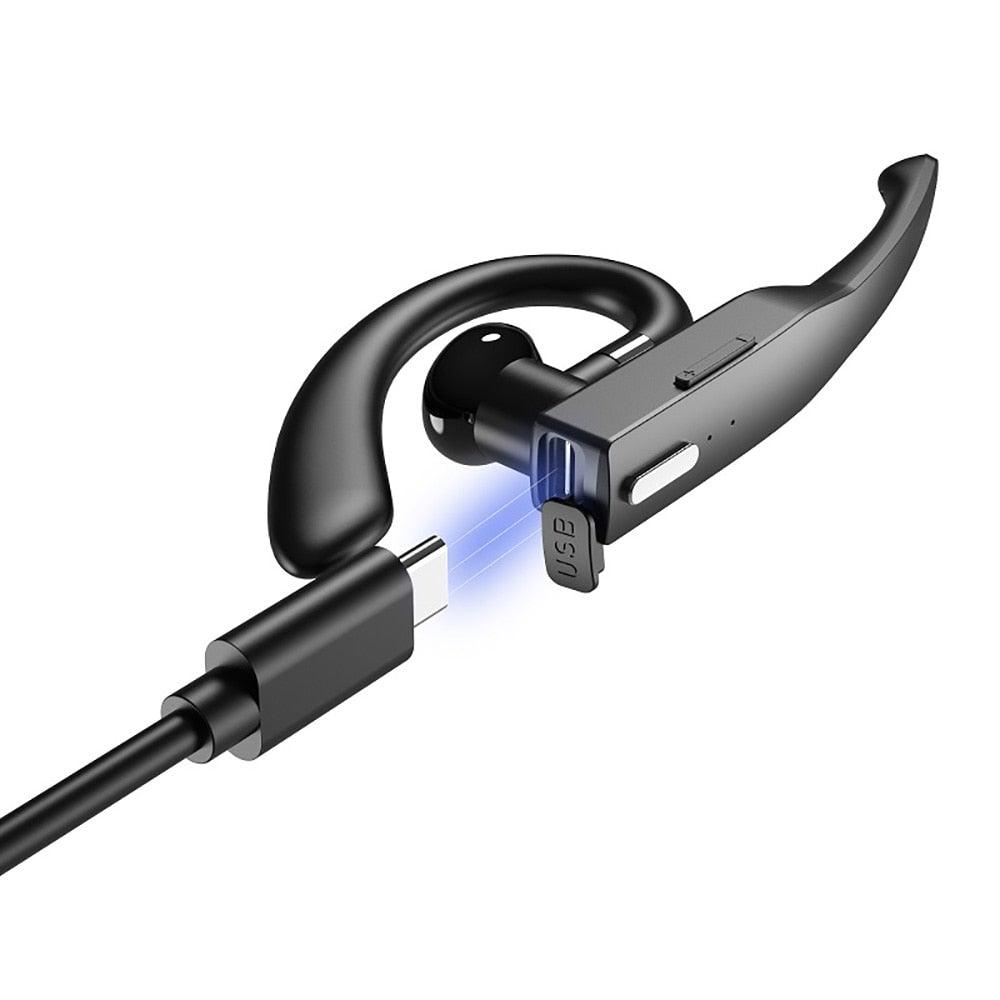 Wireless Bluetooth Business Earphone with Charging Case, Black