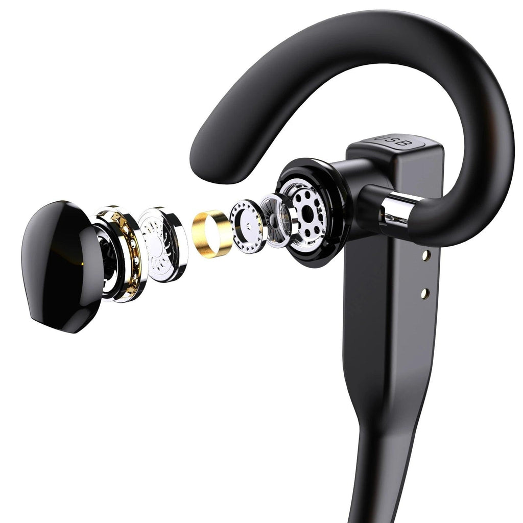 Wireless Bluetooth Business Earphone with Charging Case, Black