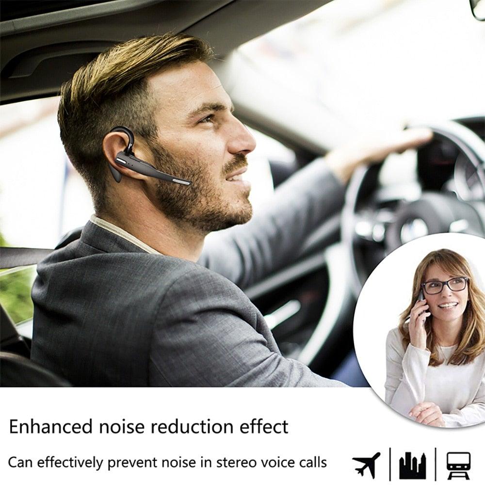 Wireless Bluetooth Business Earphone with Charging Case, Black