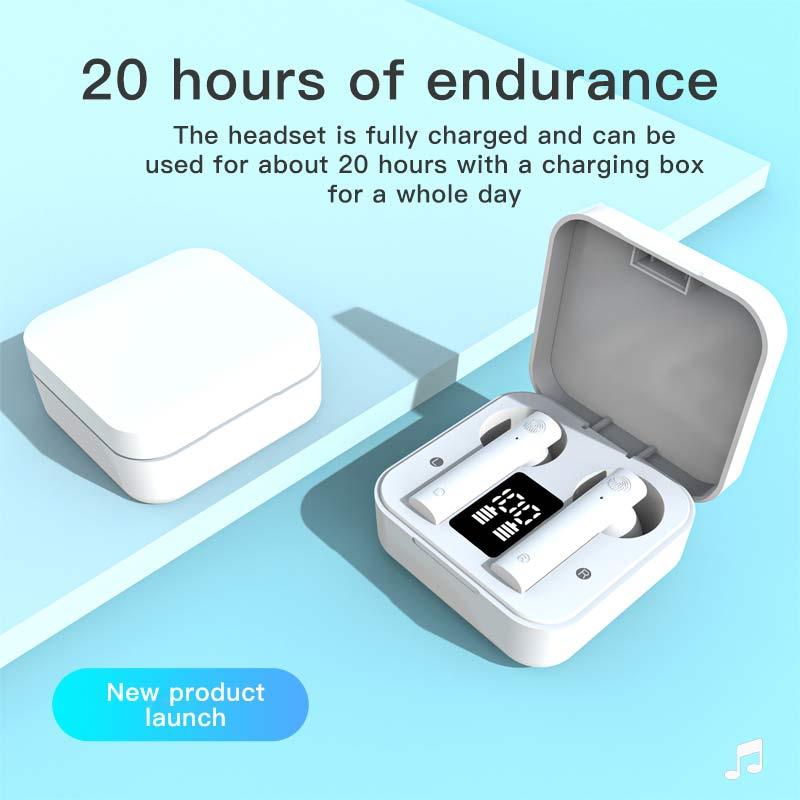 Wireless Sports Earbuds with LED Display & Noise Reduction