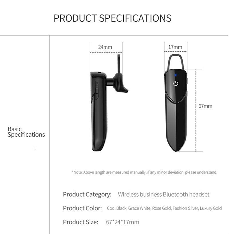 Bluetooth 5.0 Business Headset with Mic & Long Battery Life