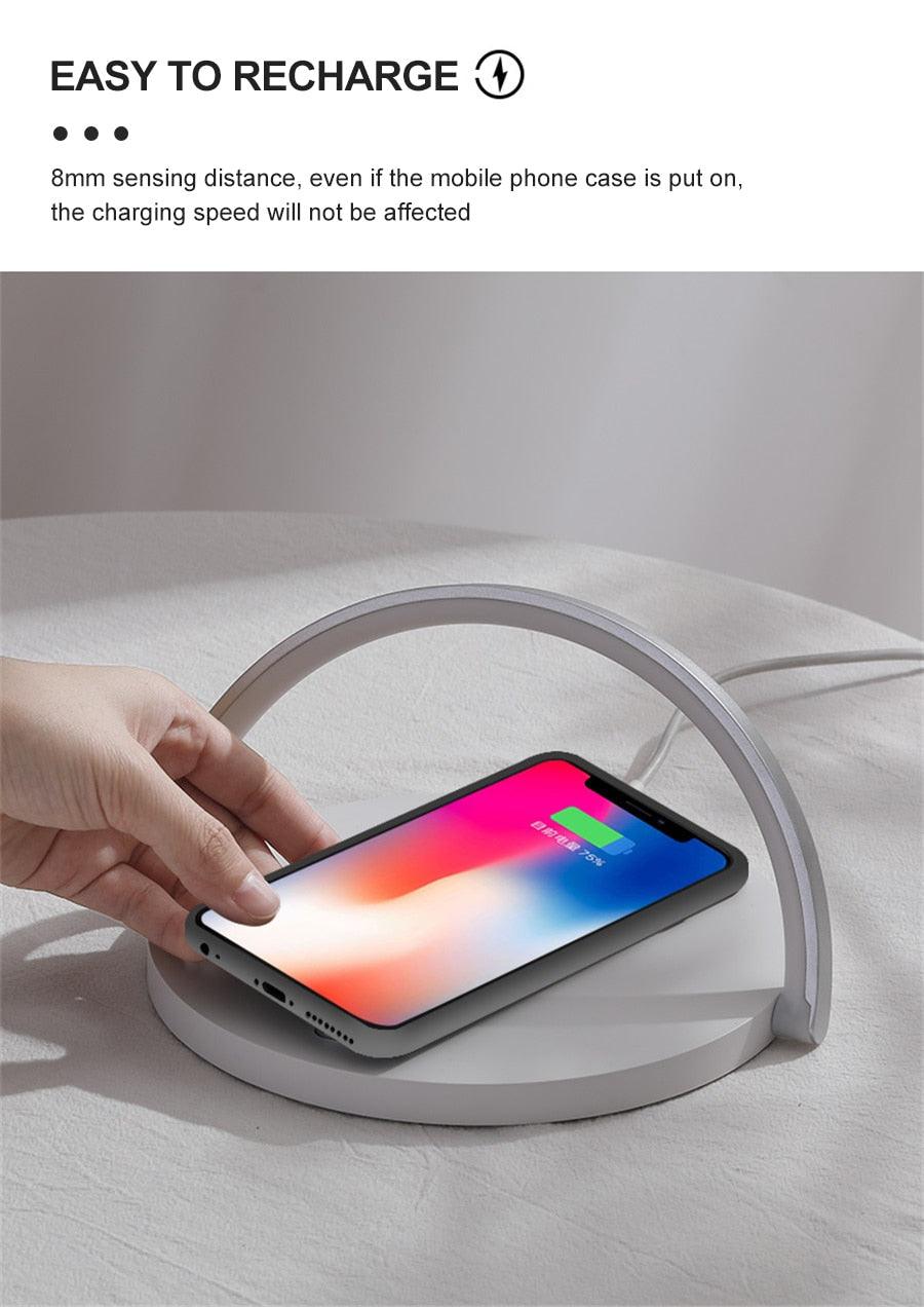 Dimmable LED Desk Lamp with Wireless Phone Charger