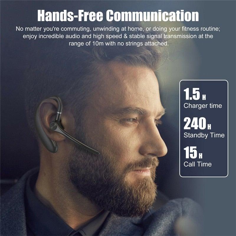 Wireless Bluetooth Headphones with Microphone, 24-Hour Battery Life