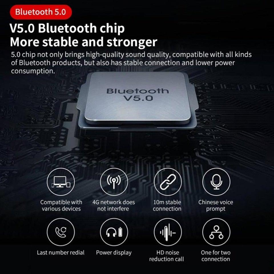 Wireless Bluetooth Headphones with Microphone, 24-Hour Battery Life