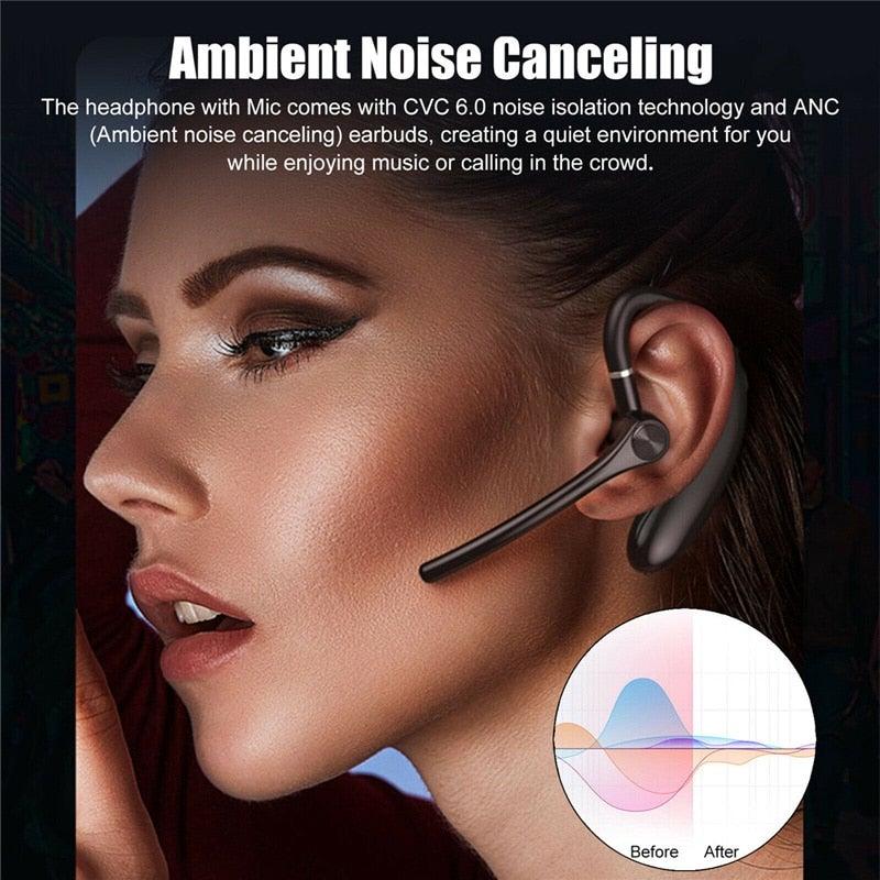 Wireless Bluetooth Headphones with Microphone, 24-Hour Battery Life