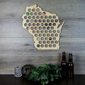 Wisconsin Beer Cap Map