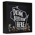 Wisconsin Drink Beer From Here Beer Cap Shadow Box