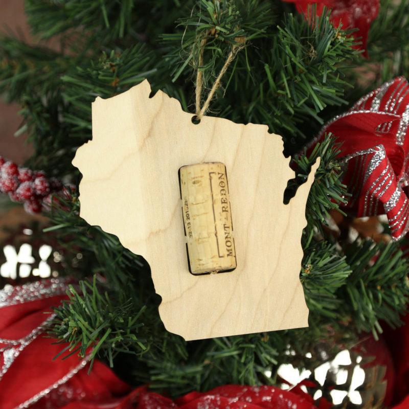 Wisconsin Wine Cork Holder Ornaments