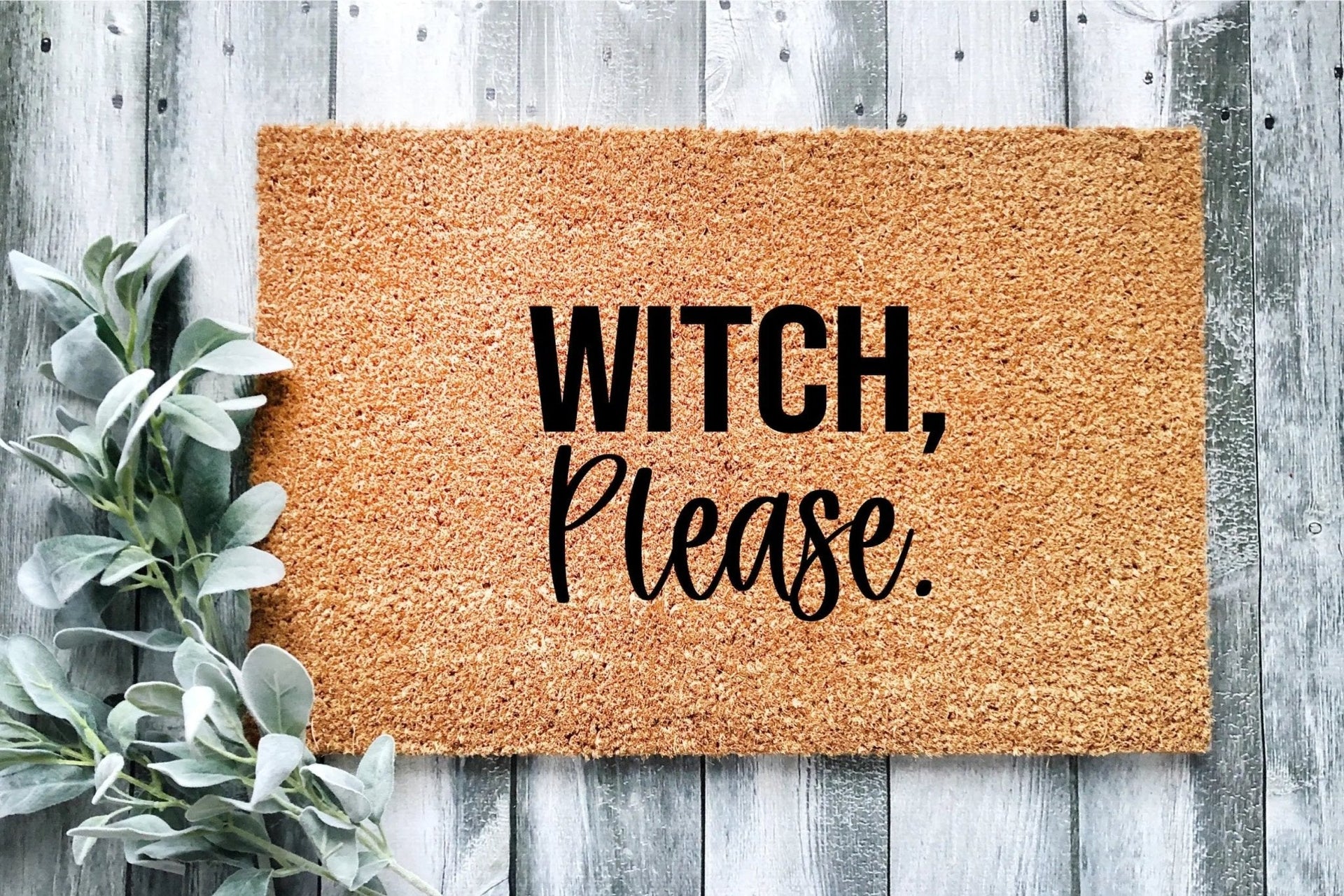 Witch Please Funny Halloween Seasonal Coir Doormat