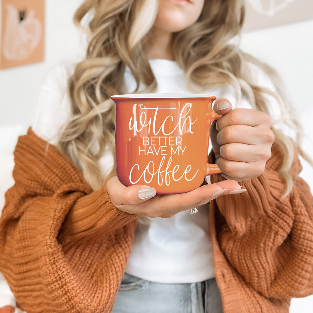 Witch Better Have My Coffee Orange Ceramic Mug 14.5oz - Image 4