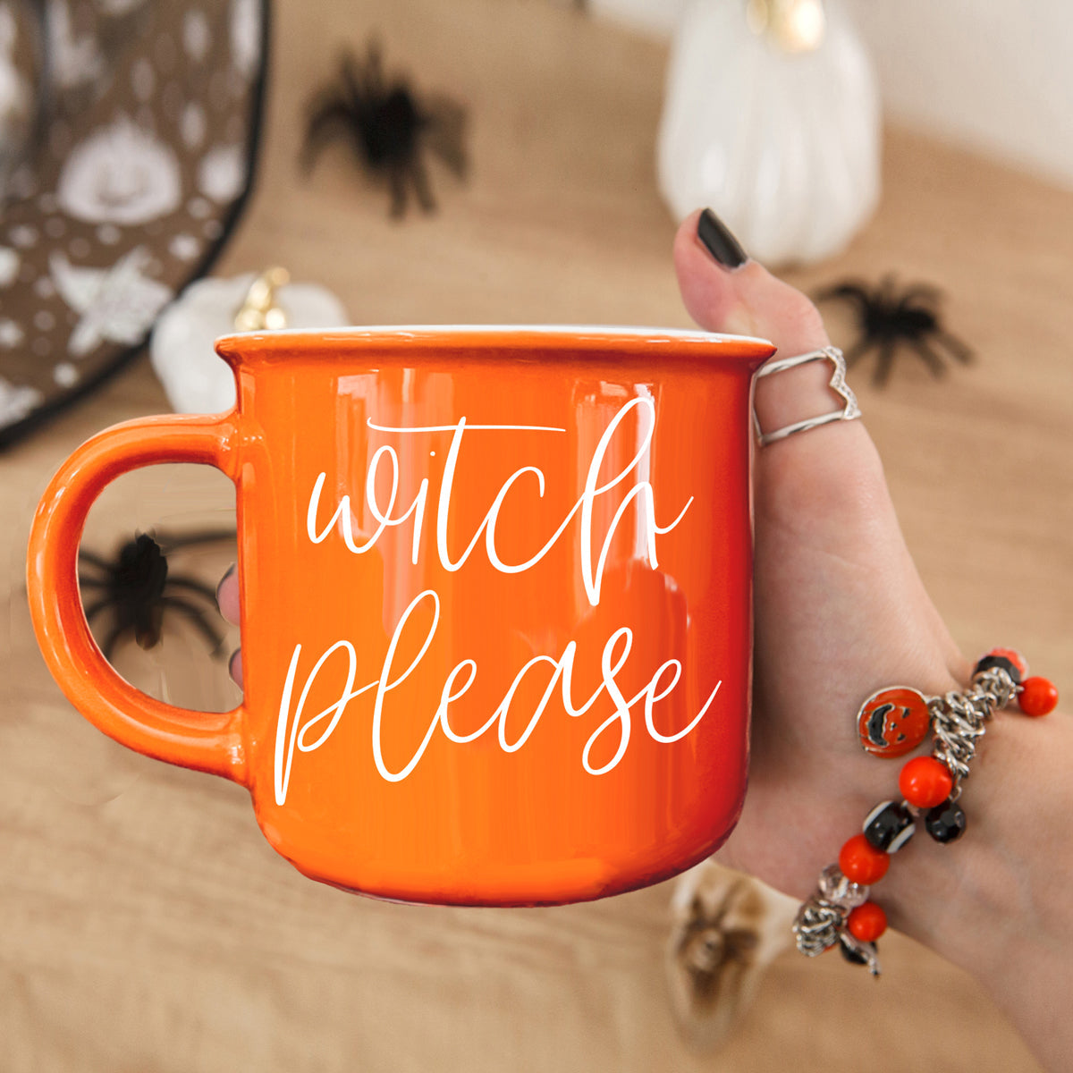 Witch Please Orange Ceramic Coffee Mug 14.5oz Witchy Gift