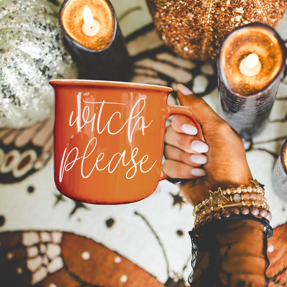 Witch Please Orange Ceramic Coffee Mug 14.5oz Witchy Gift