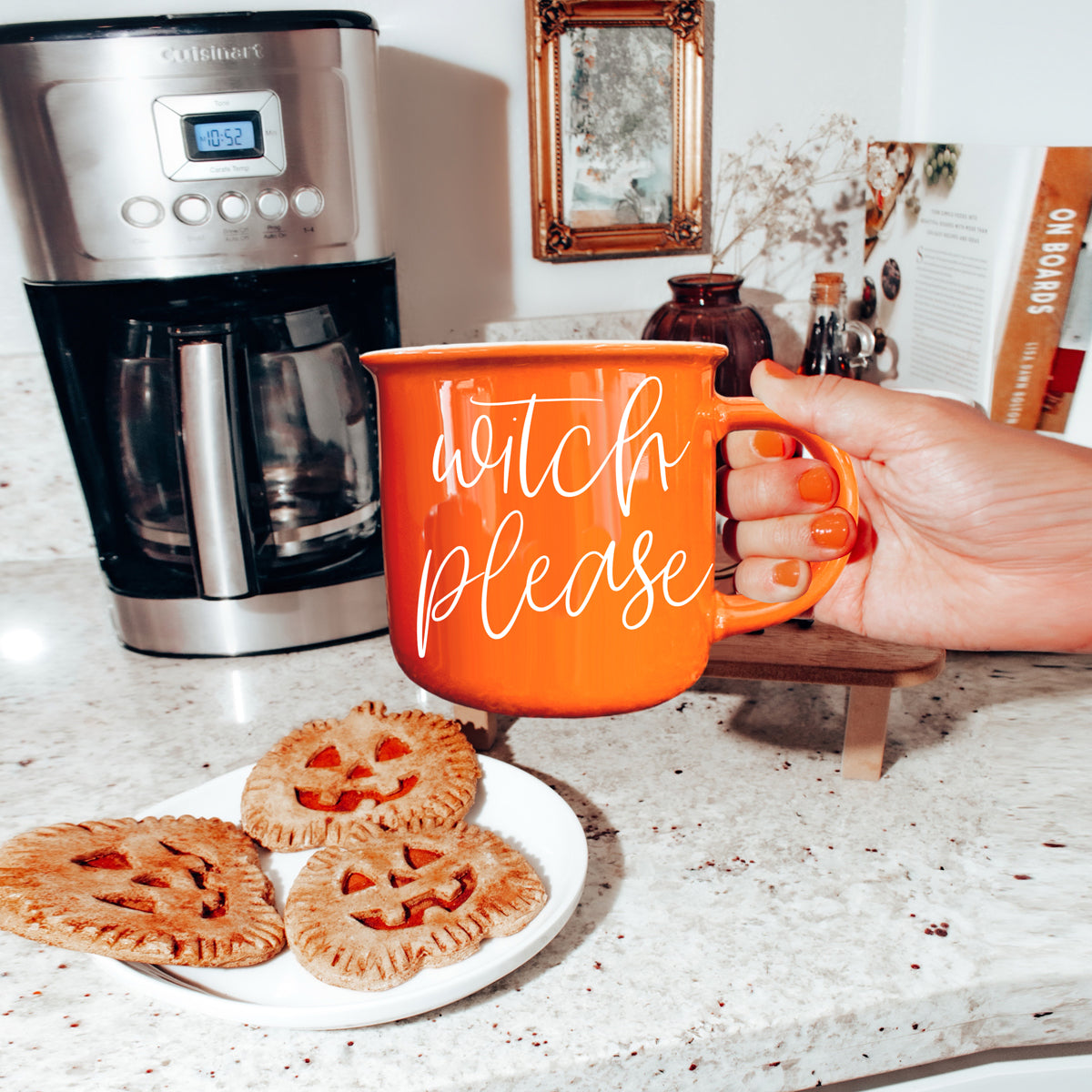 Witch Please Orange Ceramic Coffee Mug 14.5oz Witchy Gift