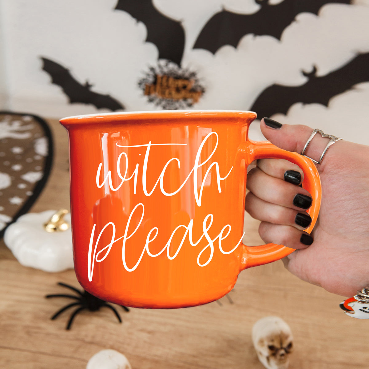 Witch Please Orange Ceramic Coffee Mug 14.5oz Witchy Gift