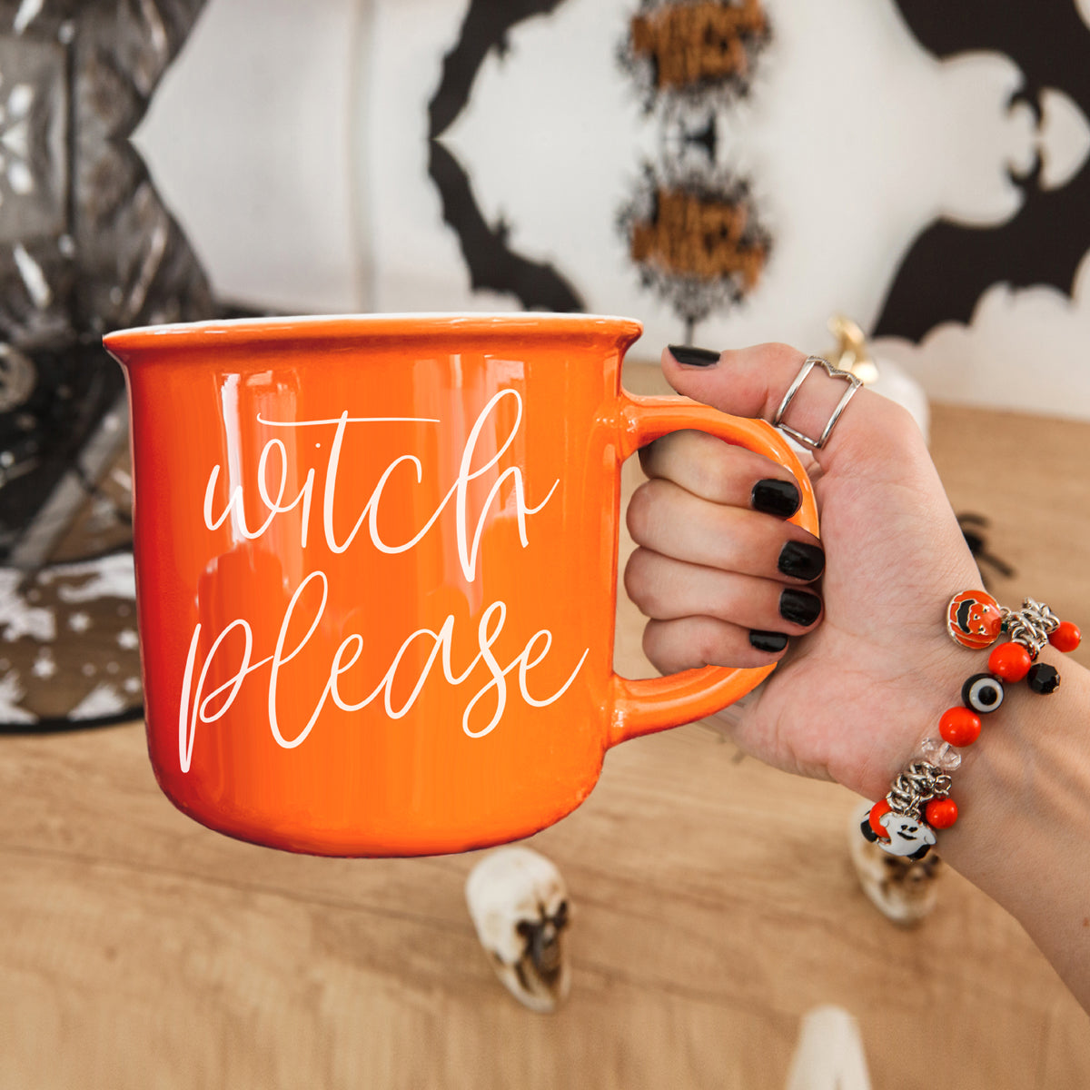 Witch Please Orange Ceramic Coffee Mug 14.5oz Witchy Gift