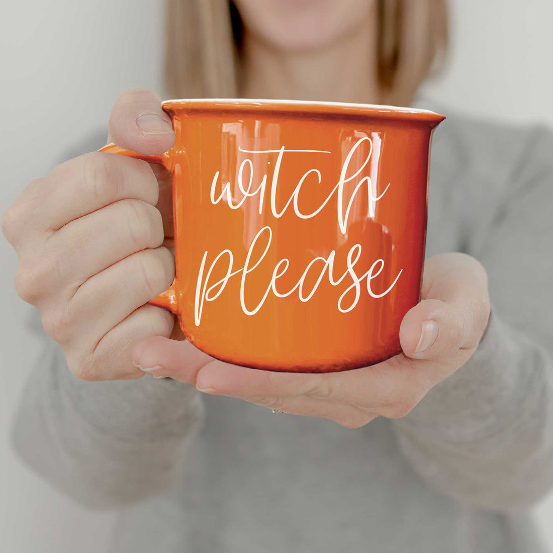 Witch Please Orange Ceramic Coffee Mug 14.5oz Witchy Gift