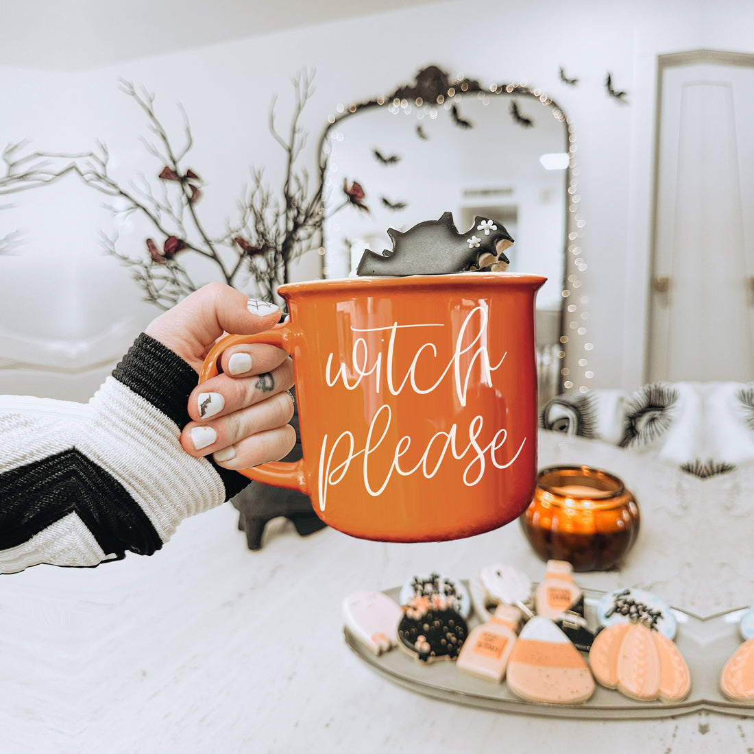 Witch Please Orange Ceramic Coffee Mug 14.5oz Witchy Gift
