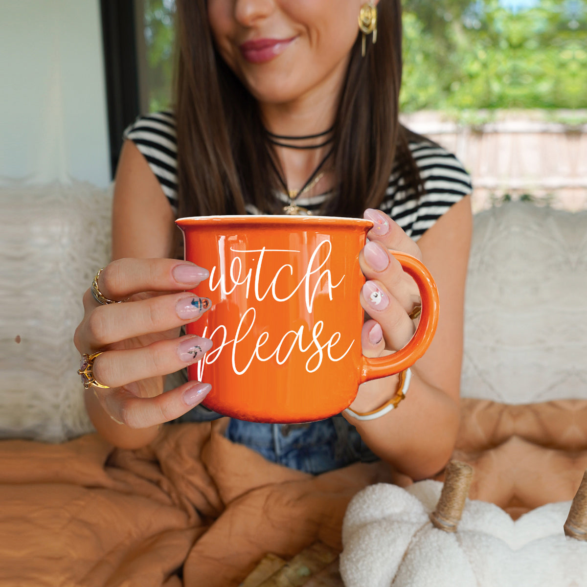 Witch Please Orange Ceramic Coffee Mug 14.5oz Witchy Gift