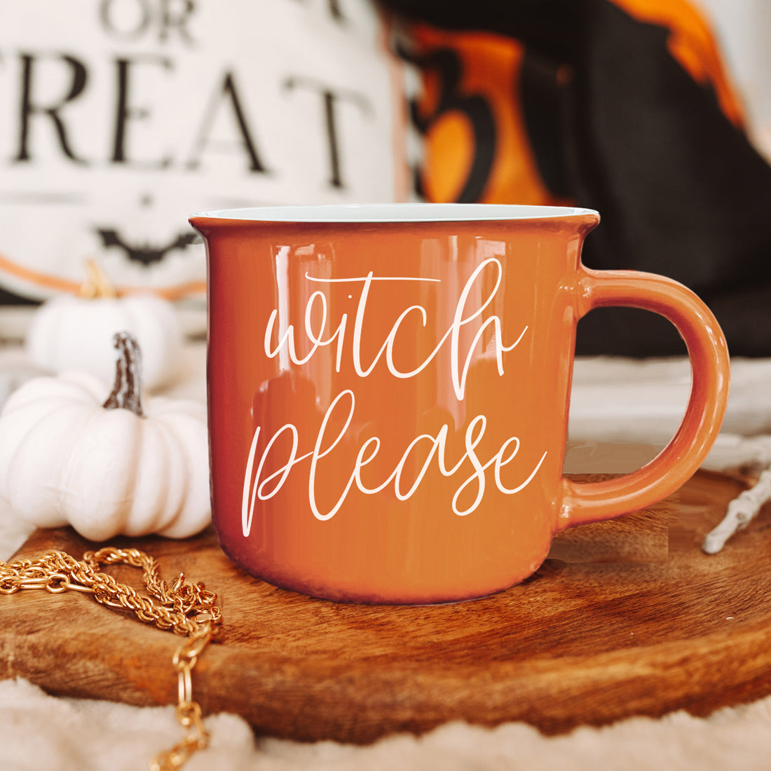 Witch Please Orange Ceramic Coffee Mug 14.5oz Witchy Gift