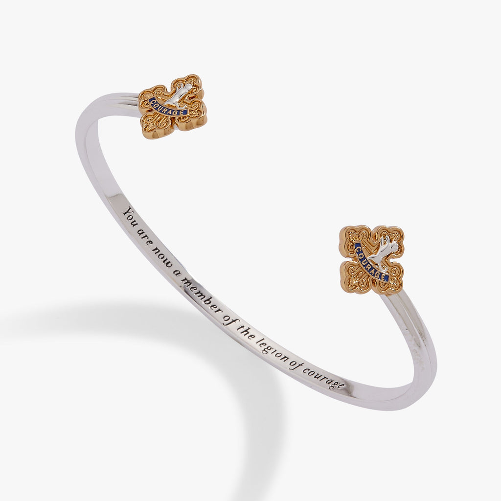 The Wizard of Oz Cowardly Lion Cuff Bangle in Silver and Gold