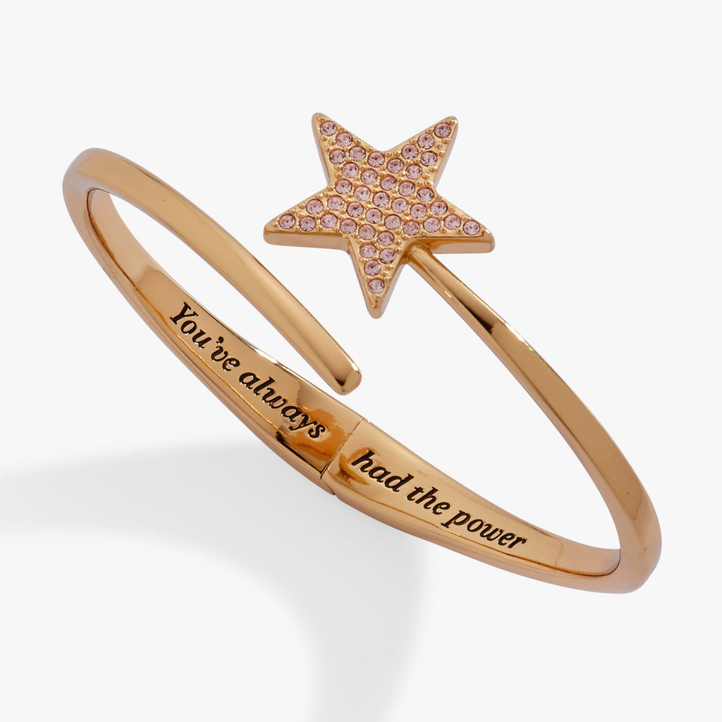 The Wizard of Oz™ Glinda Wand Bypass Cuff in Gold