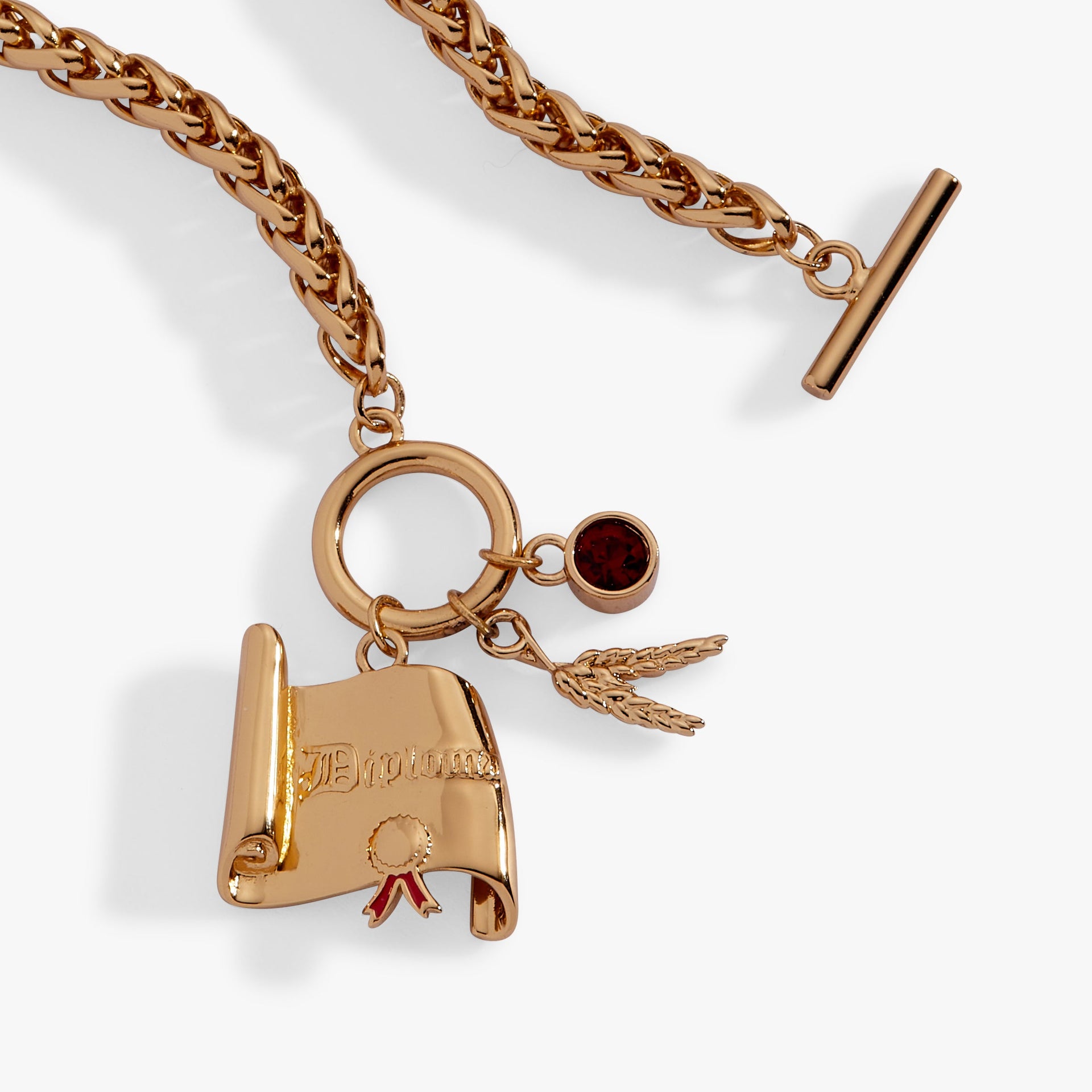 The Wizard of Oz Scarecrow Wheat Chain Toggle Bracelet