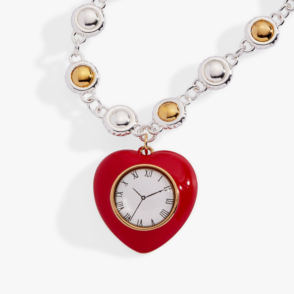 Wizard of Oz Tin Man Linear Bracelet with Clock Charm
