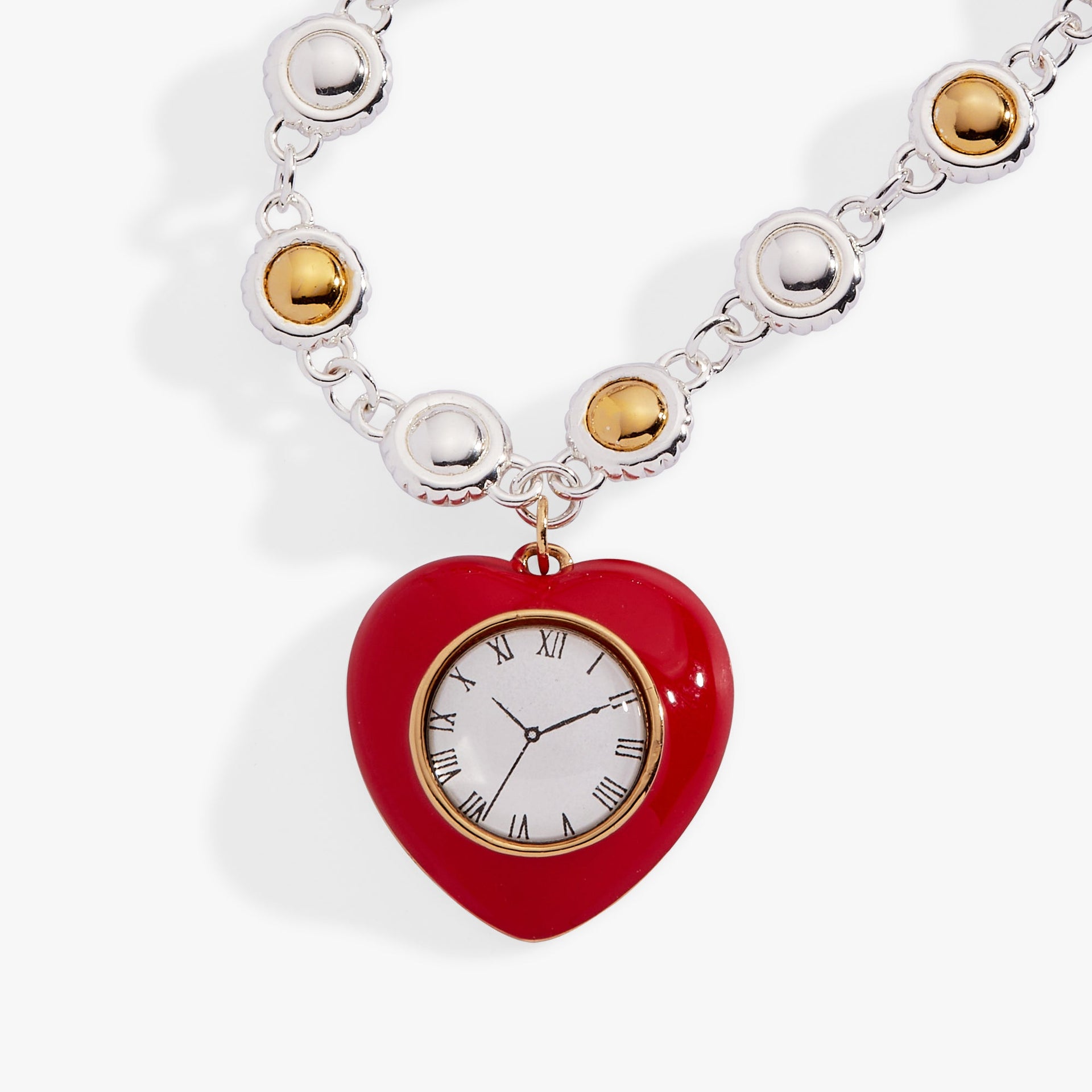 Wizard of Oz Tin Man Linear Bracelet with Clock Charm