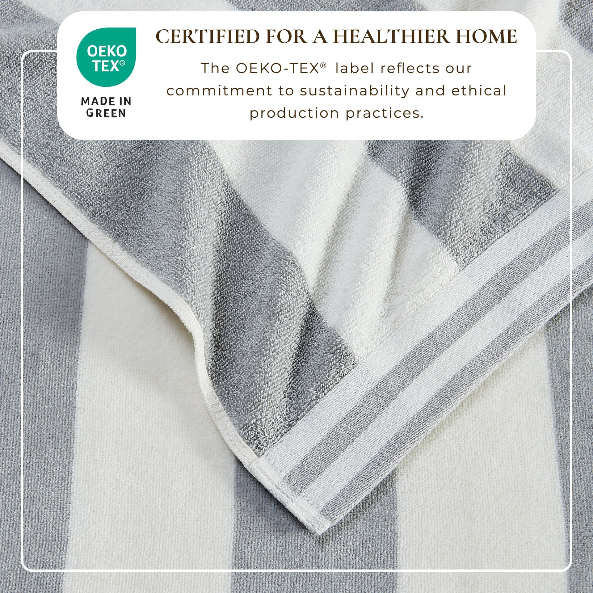Striped Cabana Beach Towel 100% Cotton Ultra-Soft Pool Towel - Image 32