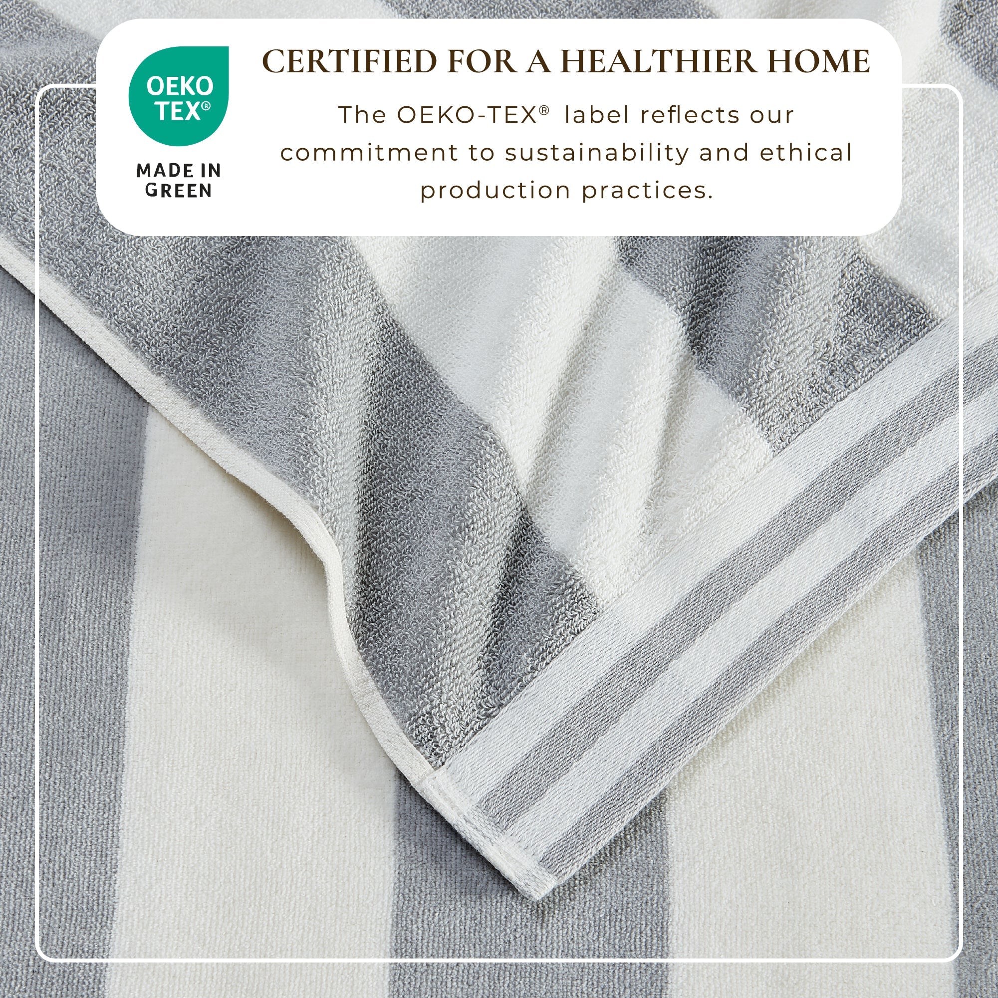 Striped Cabana Beach Towel 100% Cotton Ultra-Soft Pool Towel - Image 32