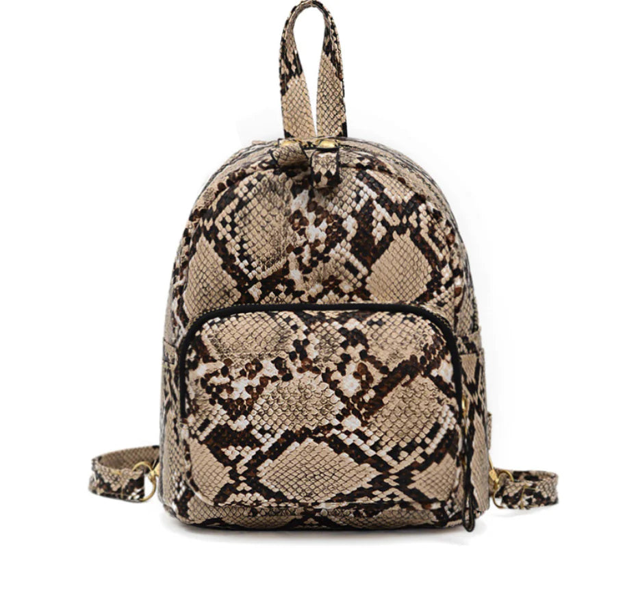 Snake Pattern Backpack - Versatile Design Backpack
