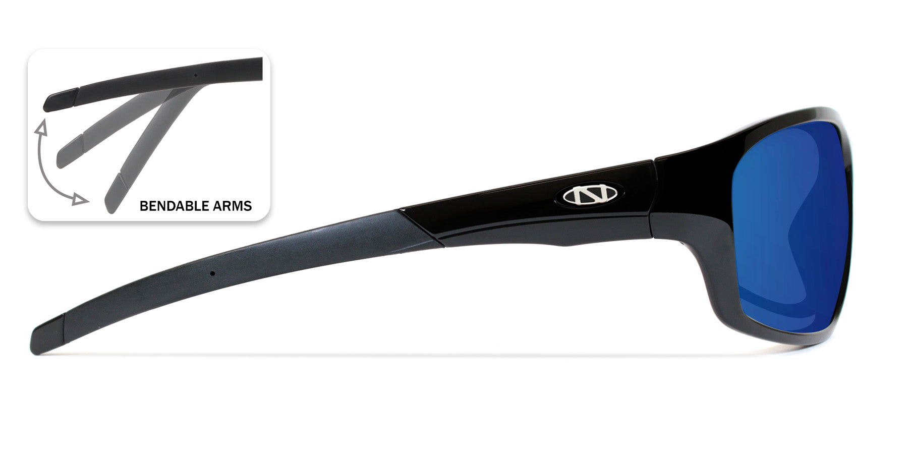 Wolfbay Sport Bifocal Sunglasses with Blue Mirror Lenses - Image 3