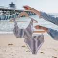 Women's Two Piece Swimsuit | Olive Stripe