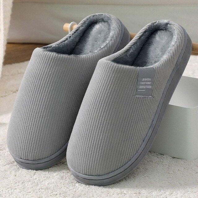 Women's Cozy Knit House Slippers with Memory Foam, Pink & Grey
