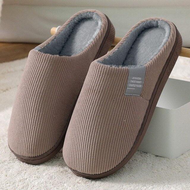 Women's Cozy Knit House Slippers with Memory Foam, Pink & Grey