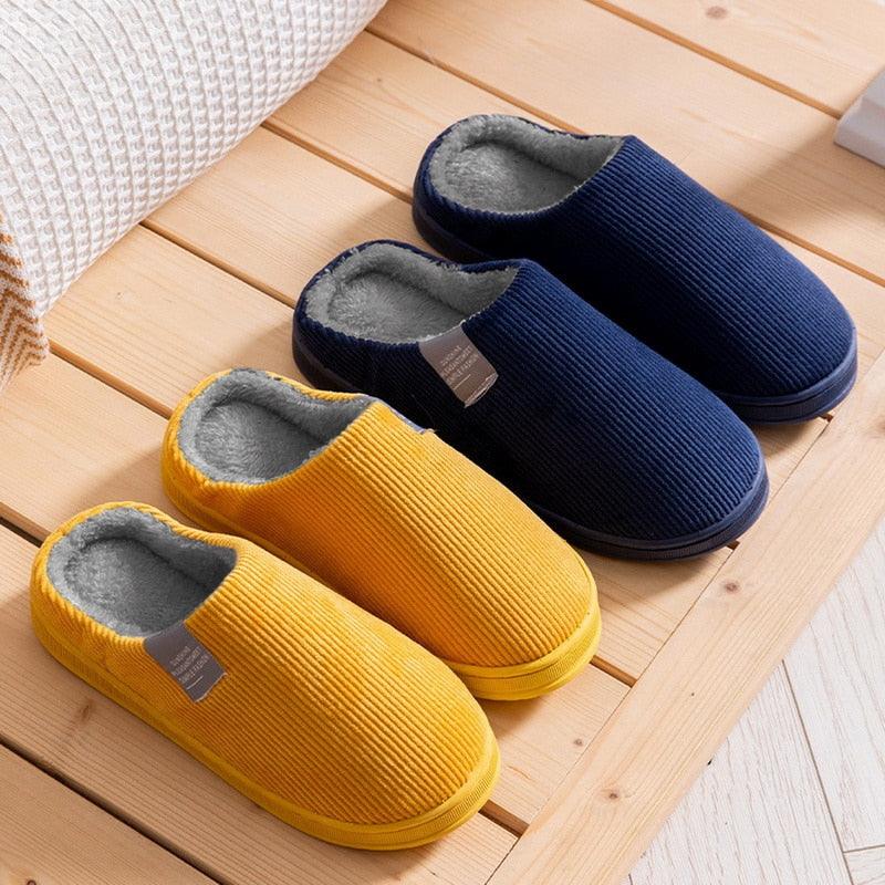 Women's Cozy Knit House Slippers with Memory Foam, Pink & Grey