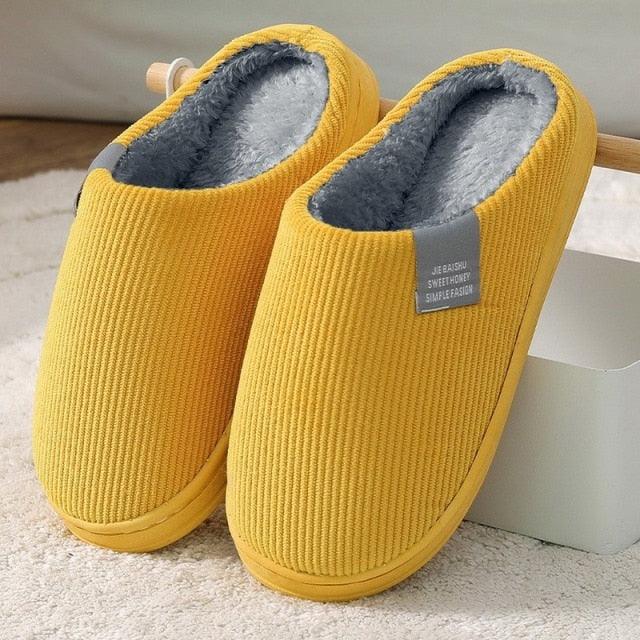 Women's Cozy Knit House Slippers with Memory Foam, Pink & Grey