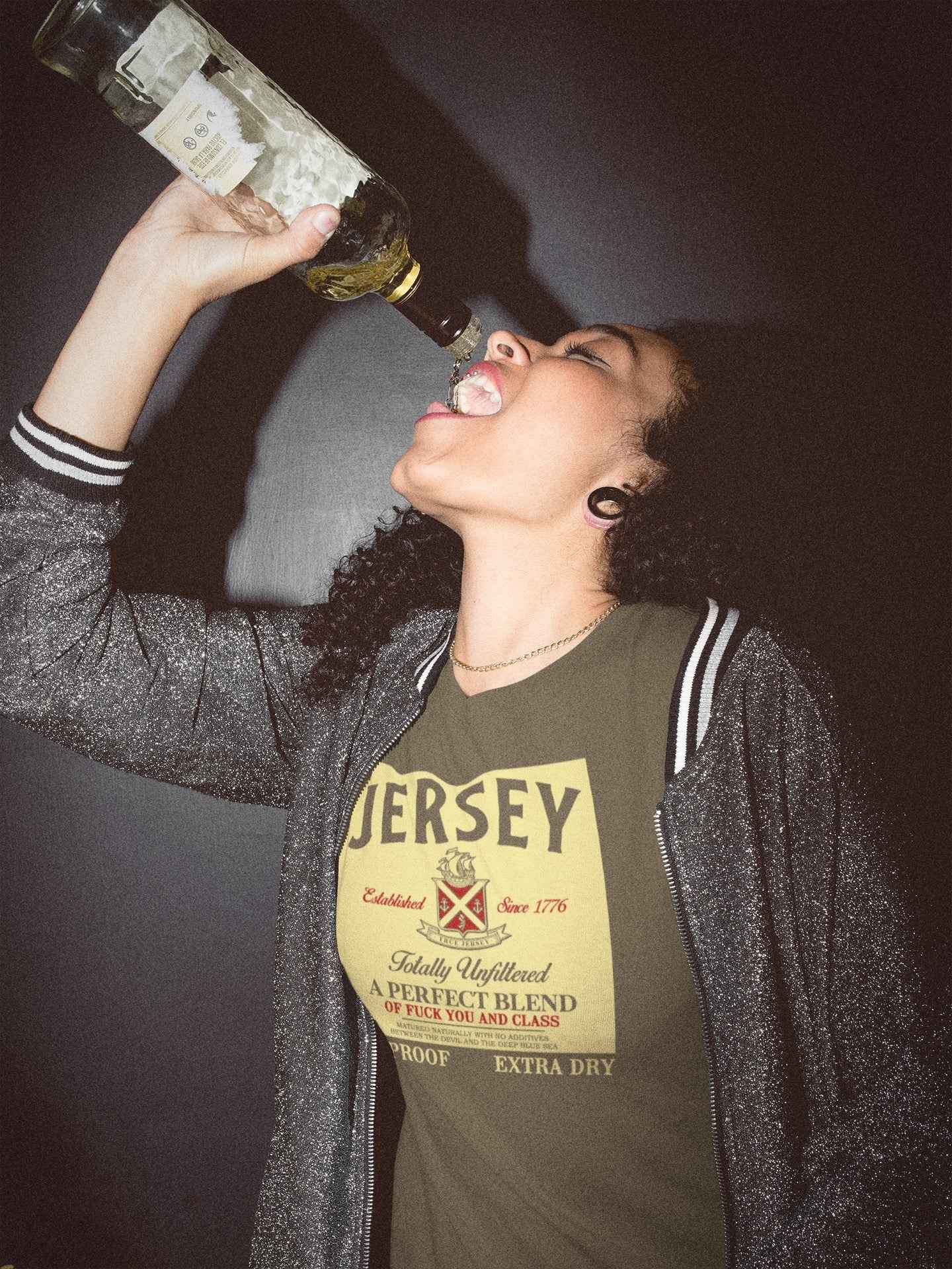 Girls Vintage-Inspired New Jersey Parody Graphic T-Shirt