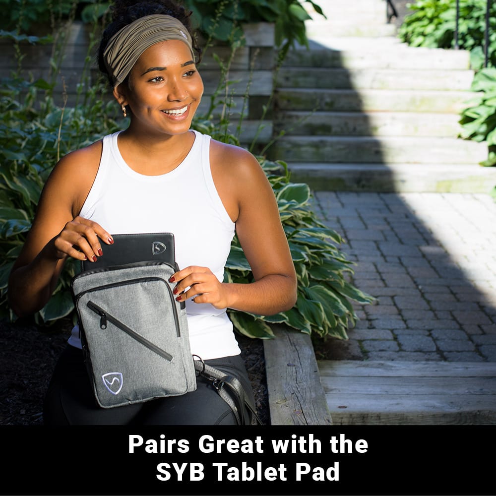 EMF Shielding Sling Bag for Cell Phones and Tablets Gray - Image 9