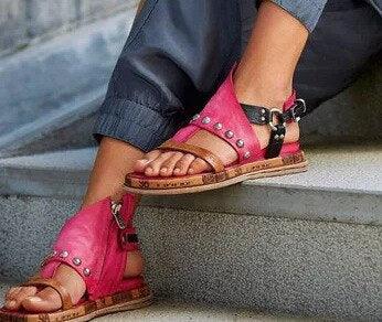 Women's Comfortable Flat Slide Sandals with Thick Cushion Arch Support