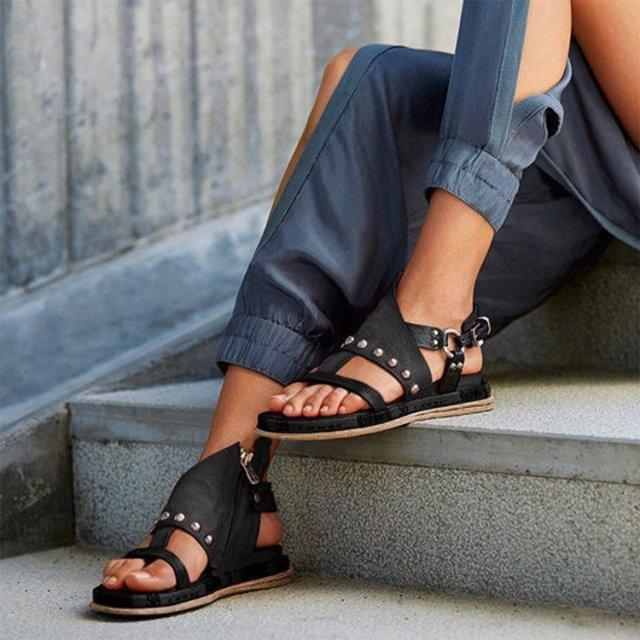 Women's Comfortable Flat Slide Sandals with Thick Cushion Arch Support