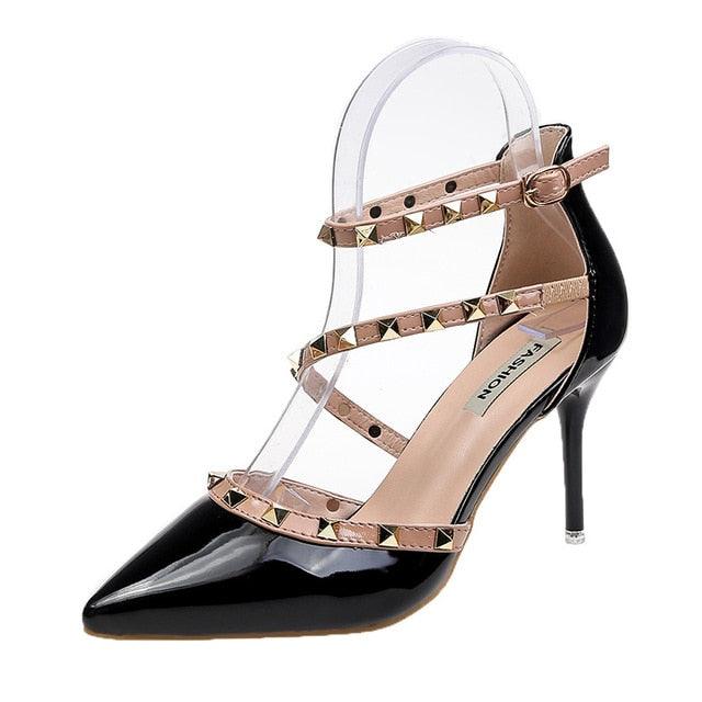 Luxury Pointed Toe Strappy High Heel Sandals for Special Occasions