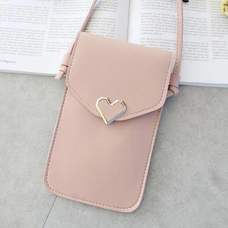 Transparent Shoulder Bag PU Leather Clutch with Card Holder Pocket