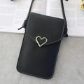 Transparent Shoulder Bag PU Leather Clutch with Card Holder Pocket
