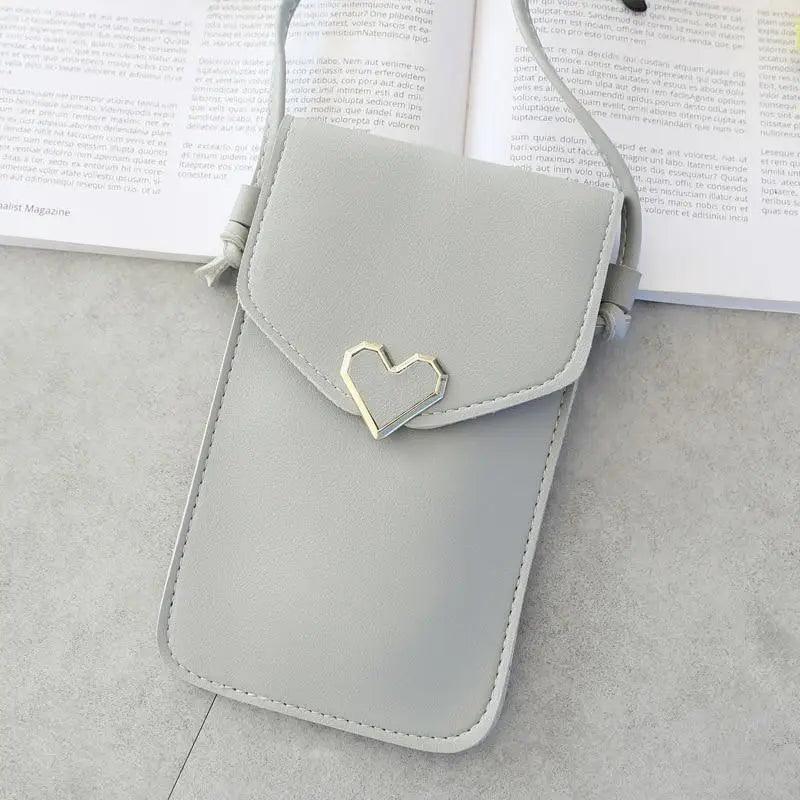 Transparent Shoulder Bag PU Leather Clutch with Card Holder Pocket