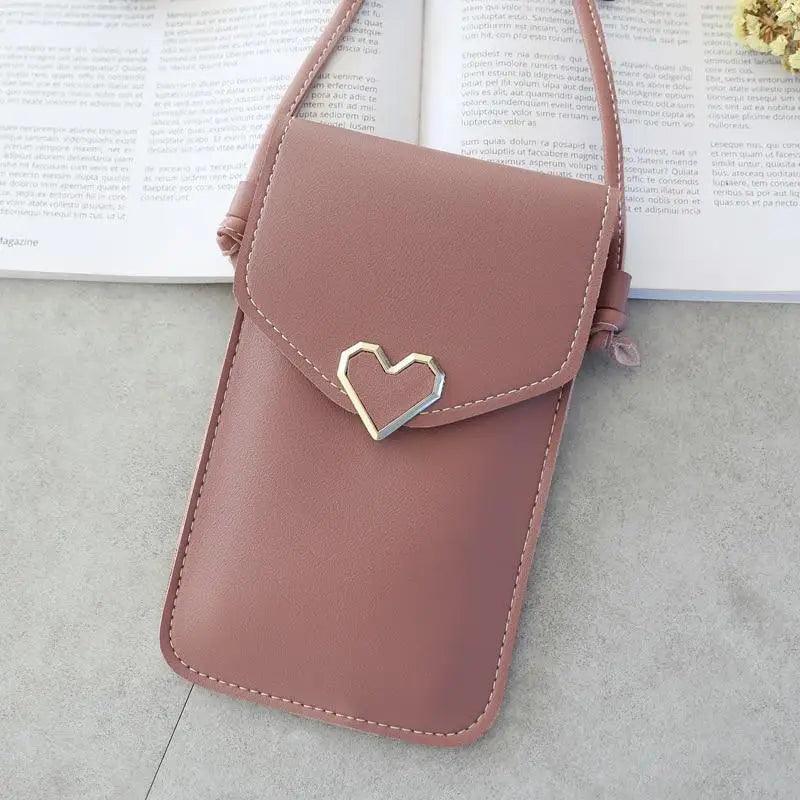 Transparent Shoulder Bag PU Leather Clutch with Card Holder Pocket
