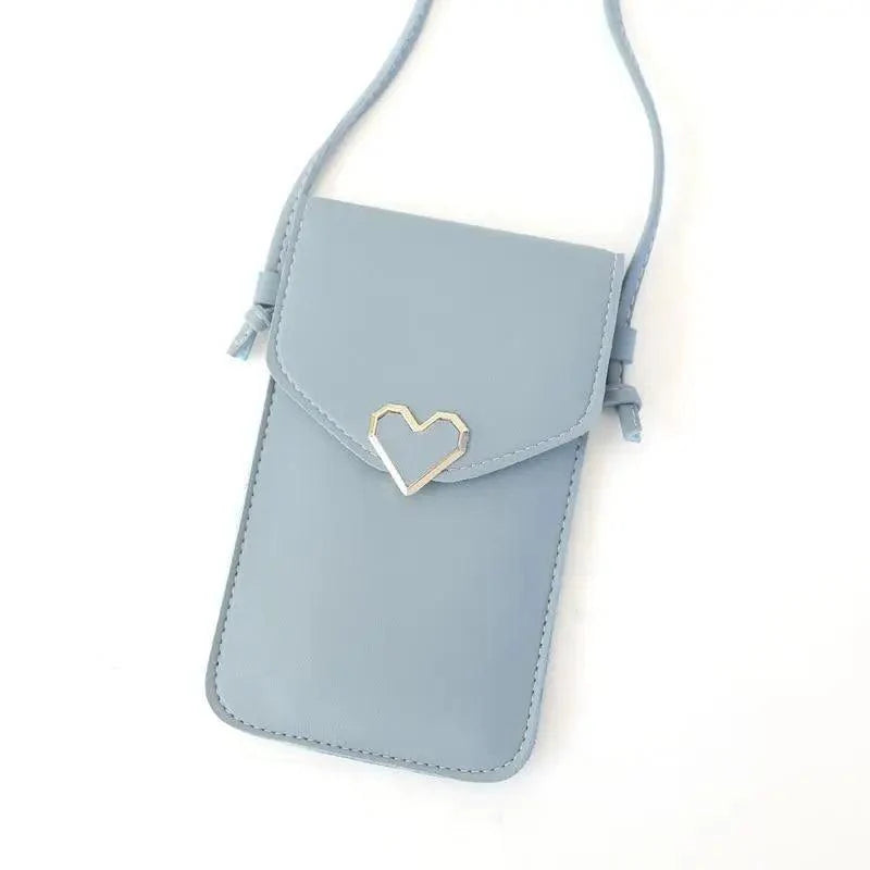 Transparent Shoulder Bag PU Leather Clutch with Card Holder Pocket