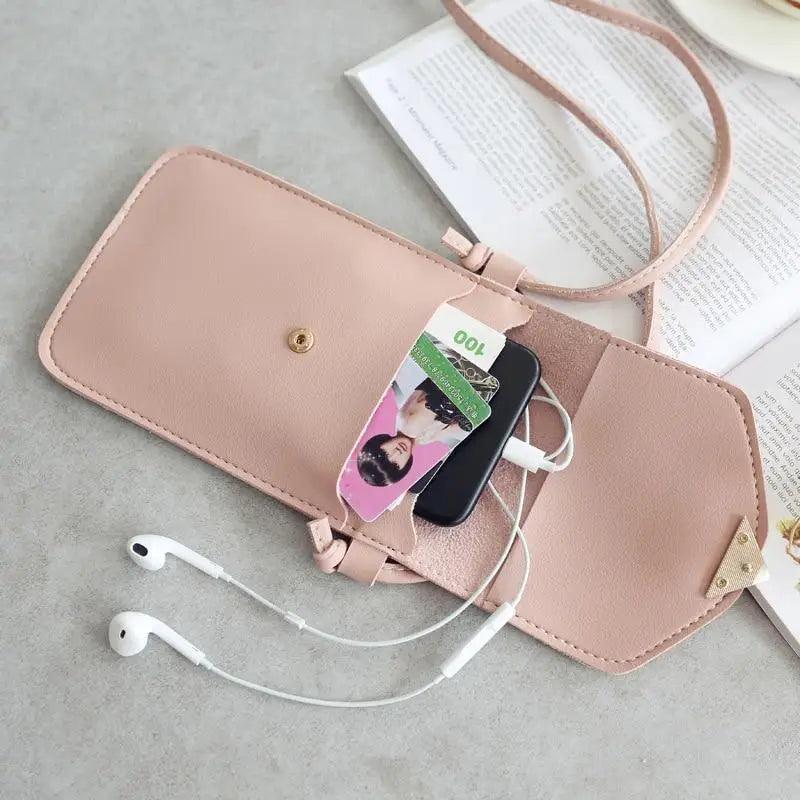 Transparent Shoulder Bag PU Leather Clutch with Card Holder Pocket