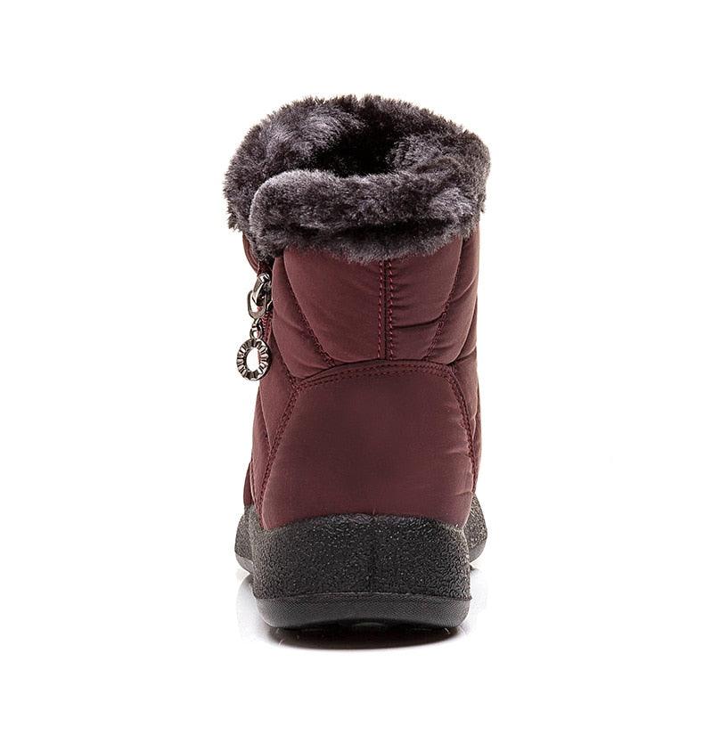 Women’s Waterproof Slip-On Snow Boots – Lightweight Winter Shoes